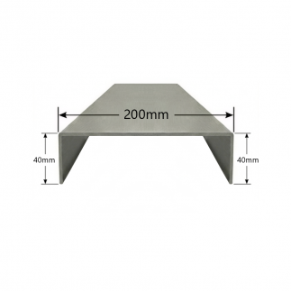 Albardilla de Aluminio 200mm - Tipo 2