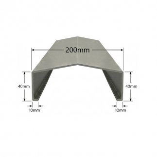 Albardilla de Aluminio 200mm - Tipo 3