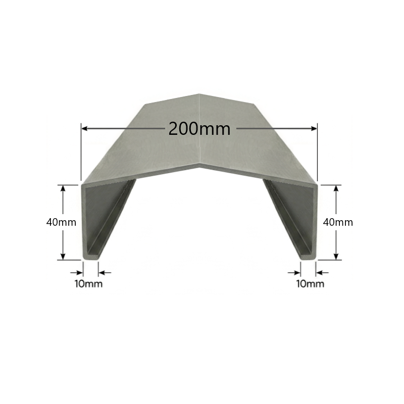 Albardilla de Aluminio 200mm - Tipo 3