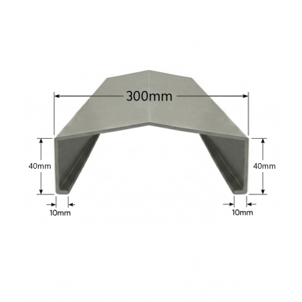 Albardilla de Aluminio 300mm - Tipo 3