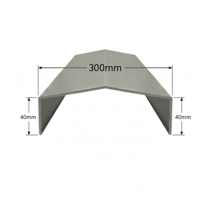 Albardilla de Aluminio 300mm - Tipo 4