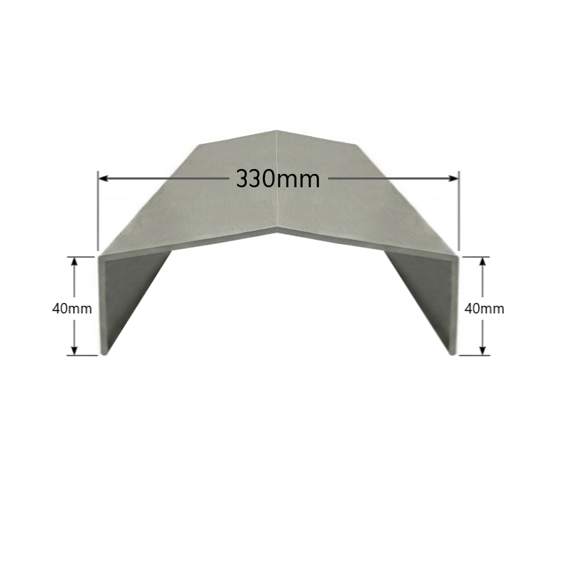 Albardilla de Aluminio 330mm - Tipo 4 Albardilla de Aluminio 330mm - Tipo 4