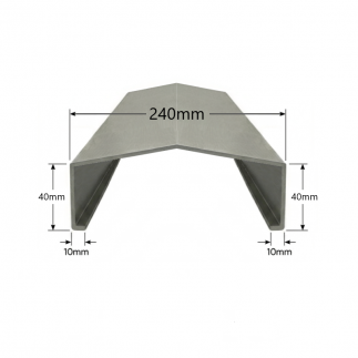 Albardilla de Aluminio 240mm - Tipo 3