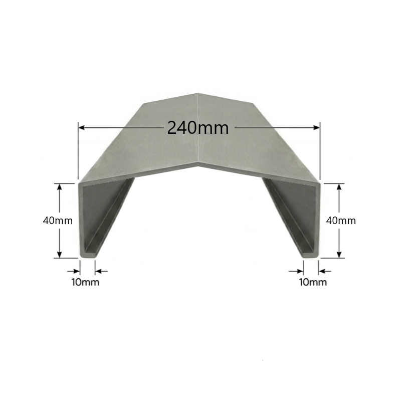 Albardilla de Aluminio 240mm - Tipo 3