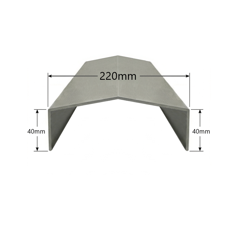 Albardilla de Aluminio 220mm - Tipo 4