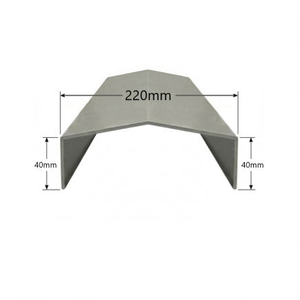 Albardilla de Aluminio 220mm - Tipo 4