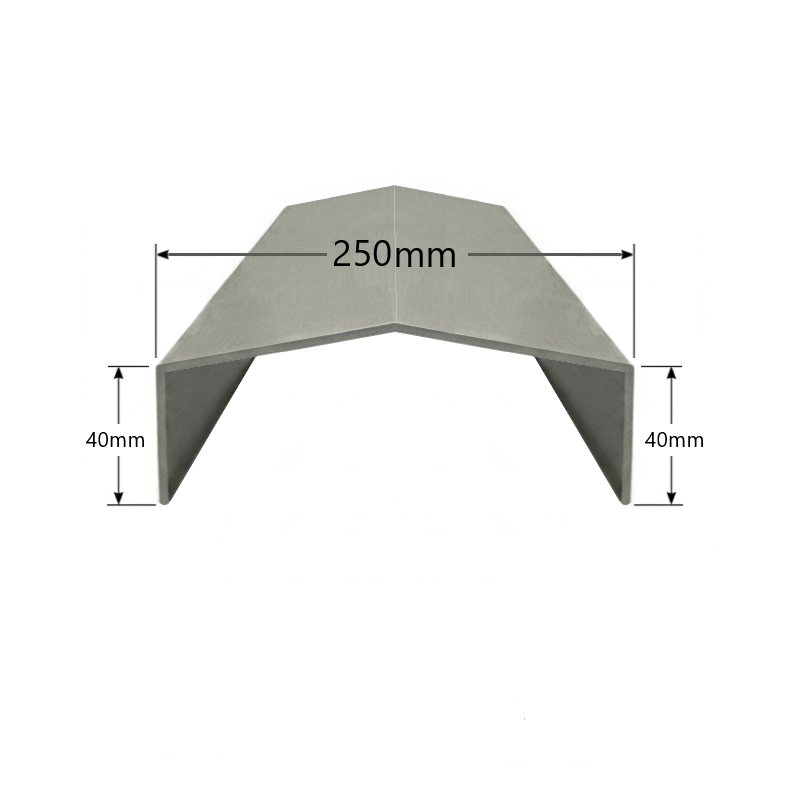 Albardilla de Aluminio 250mm - Tipo 4