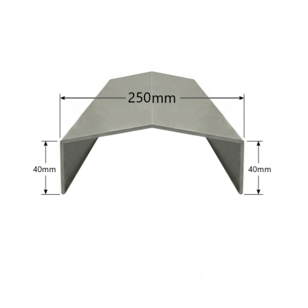 Albardilla de Aluminio 250mm - Tipo 4