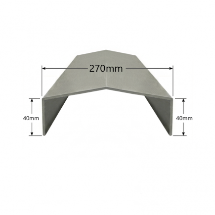 Albardilla de Aluminio 270mm - Tipo 4