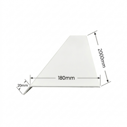 Vierteaguas de Aluminio 180x2000mm - Tipo 1