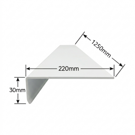 Vierteaguas de Aluminio 220x1250mm - Tipo 3