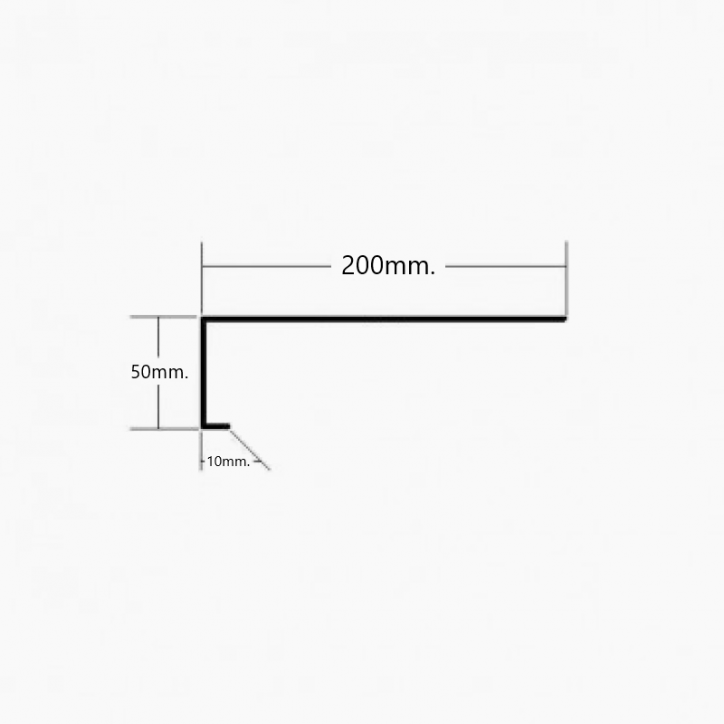 Vierteaguas de Aluminio 200mm - Tipo 2 Vierteaguas de Aluminio 200mm - Tipo 2