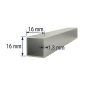 Tubo de Aluminio 16x16mm Tubo de Aluminio 16x16mm