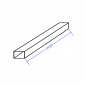 Tubo de Aluminio 40x40mm - Espesor 2mm Tubo de Aluminio 40x40mm - Espesor 2mm