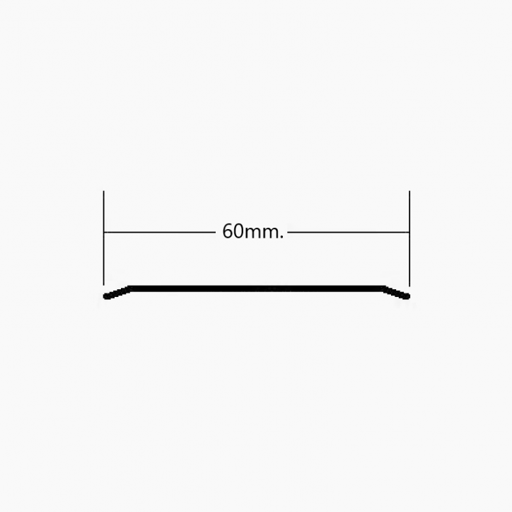 Tapeta plana de Aluminio 60mm