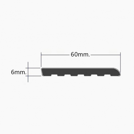 Tapajuntas 60x6mm. en PVC