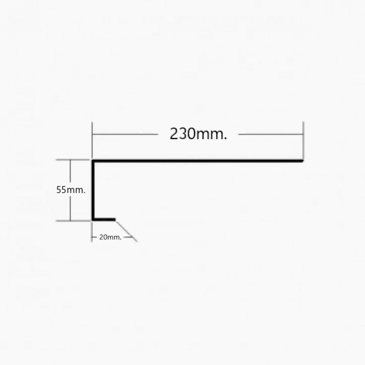 Vierteaguas de Aluminio 230mm - Tipo 5