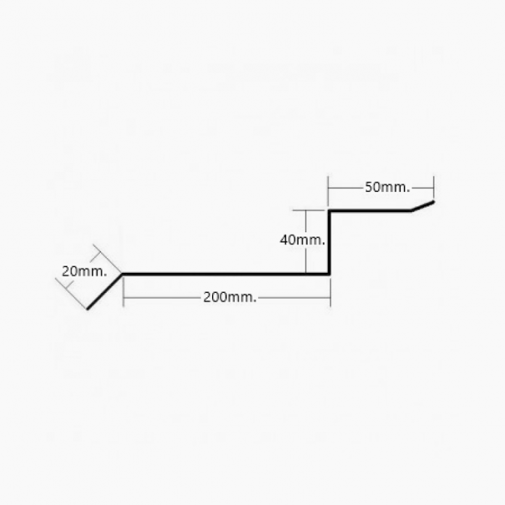 Visera de Aluminio 200mm - Tipo 2 Visera de Aluminio 200mm - Tipo 2