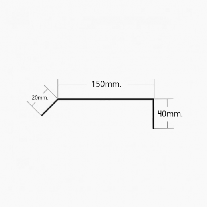 Visera de Aluminio 150mm - Tipo 6