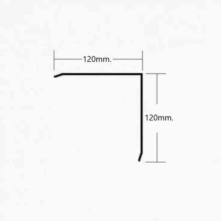 Angular 120x120mm. en chapa