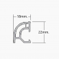 Remate curvo 18x22mm. en PVC