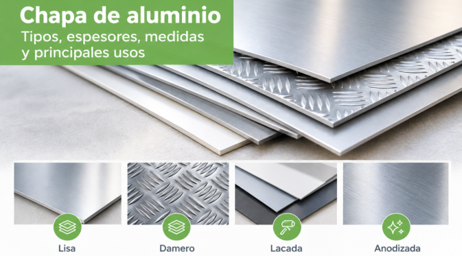 Chapa de aluminio: tipos, espesores, medidas y principales usos